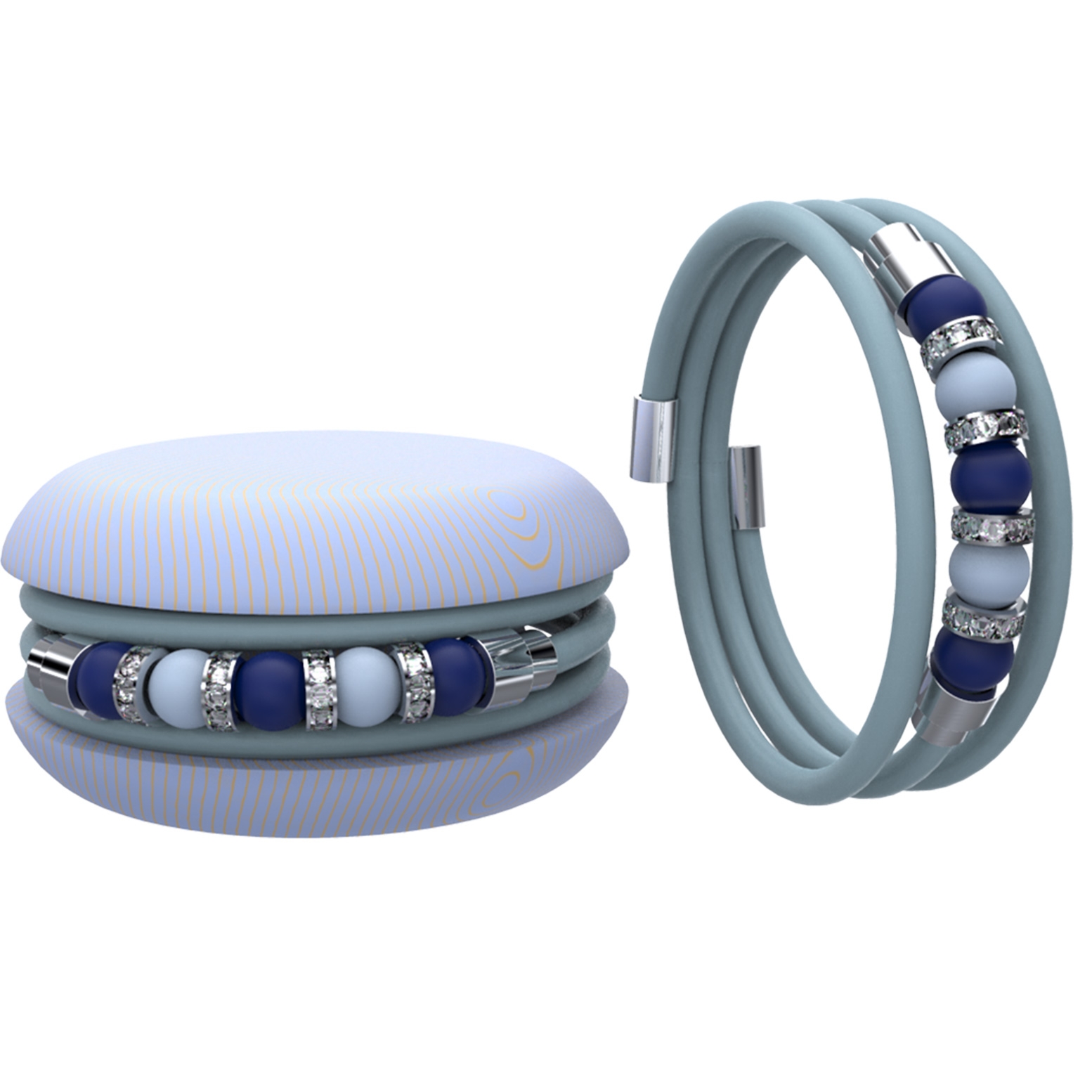 Macaron bracelet pearls Bracciale macaron perle