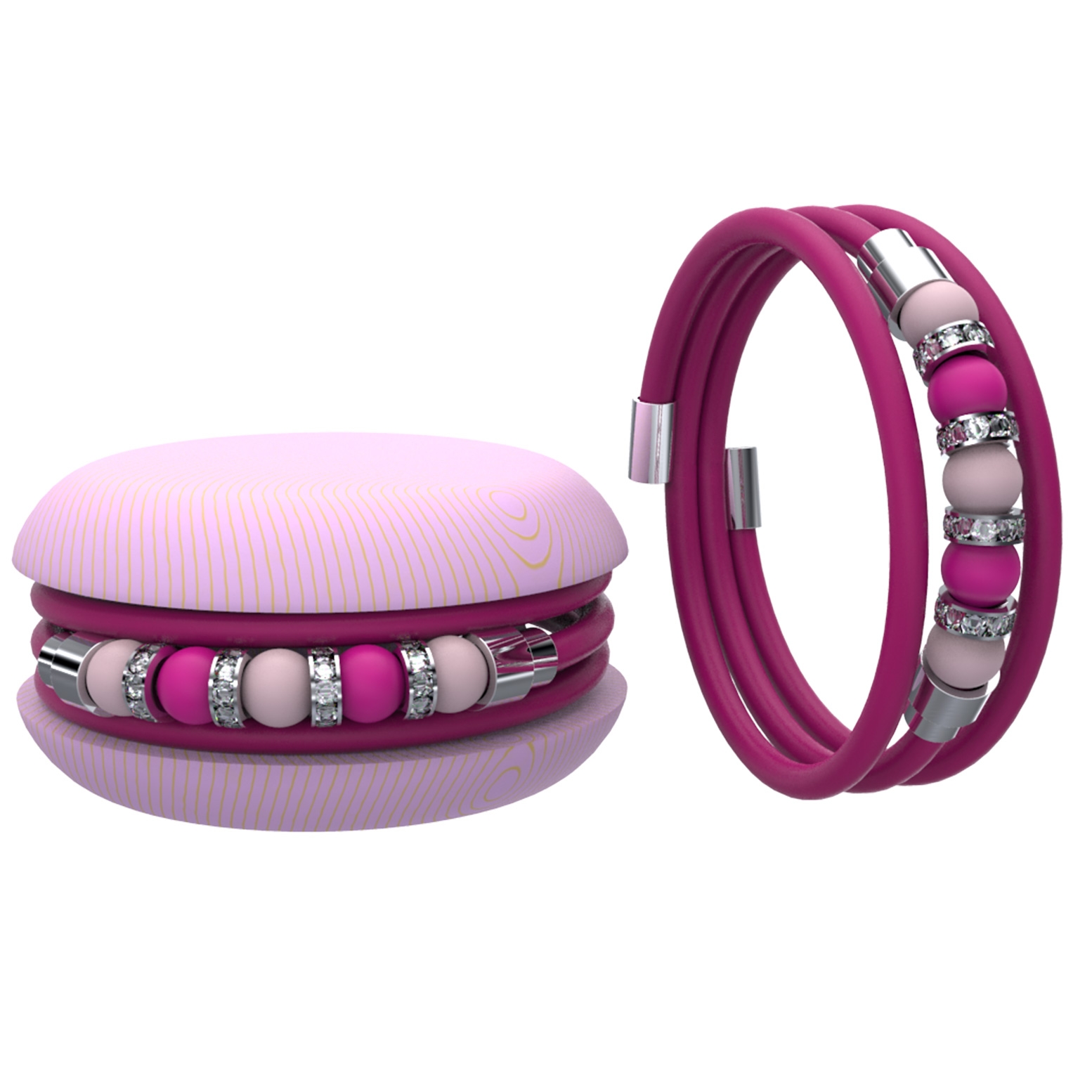Macaron bracelet pearls Bracciale macaron perle