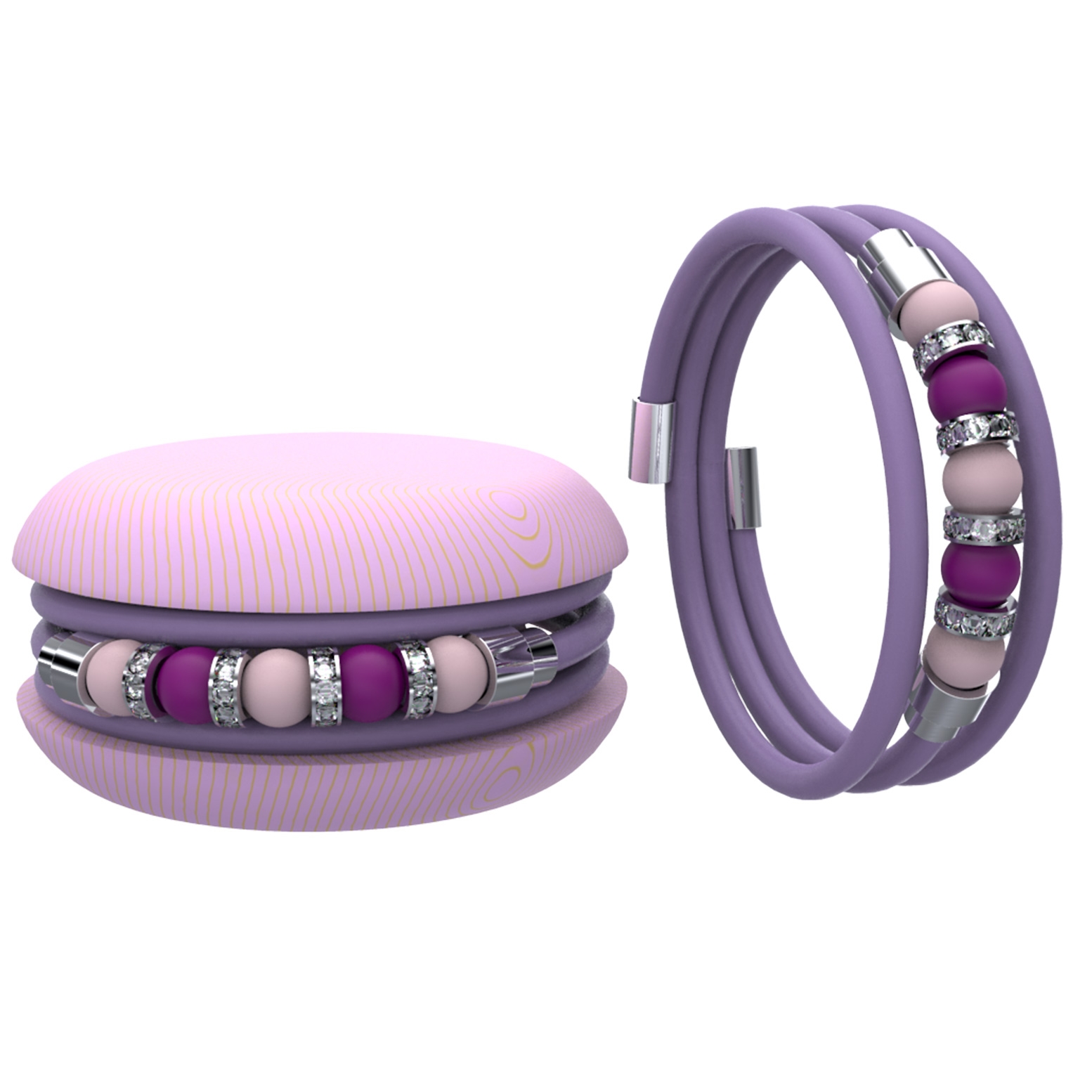 Macaron bracelet pearls Bracciale macaron perle