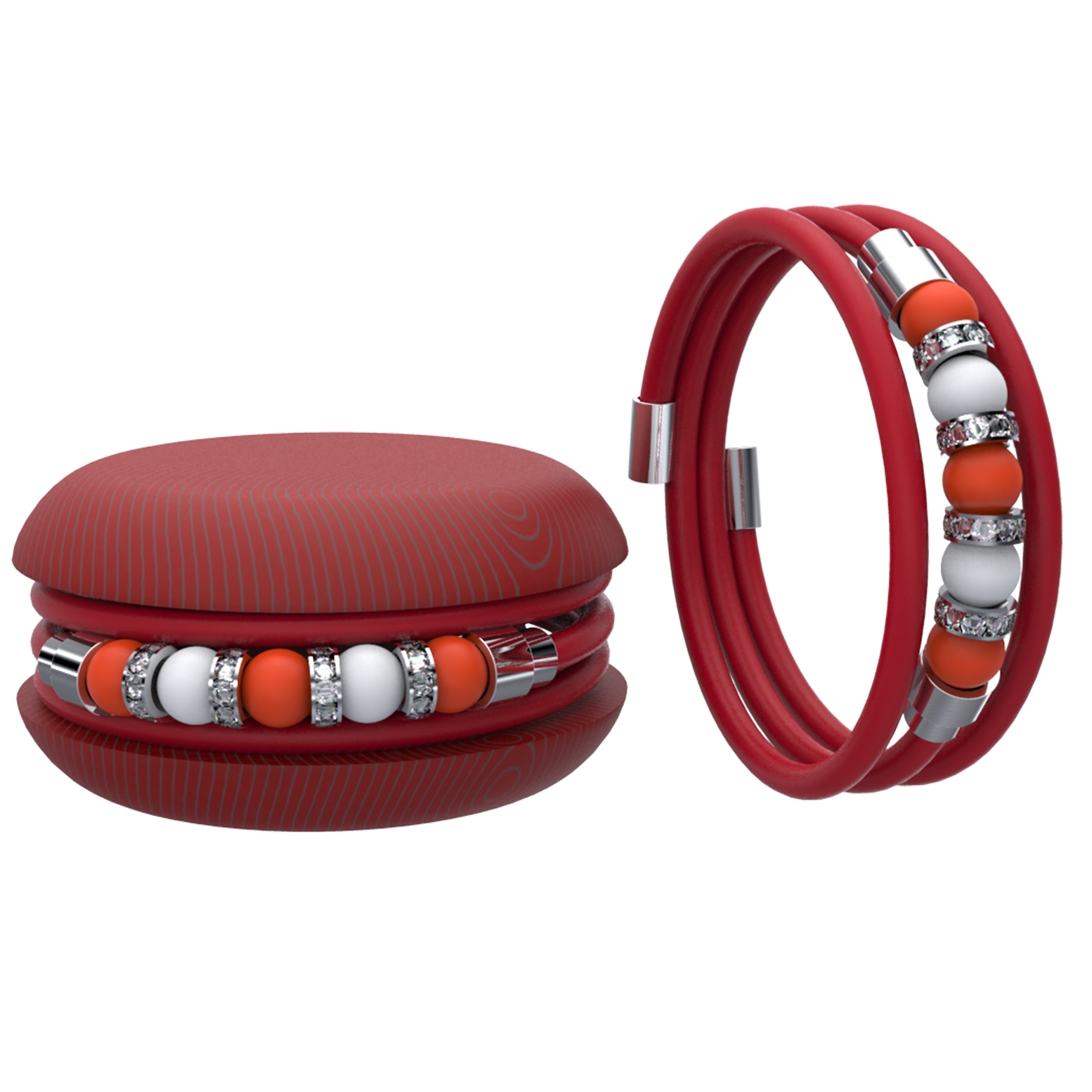 Macaron bracelet pearls Bracciale macaron perle