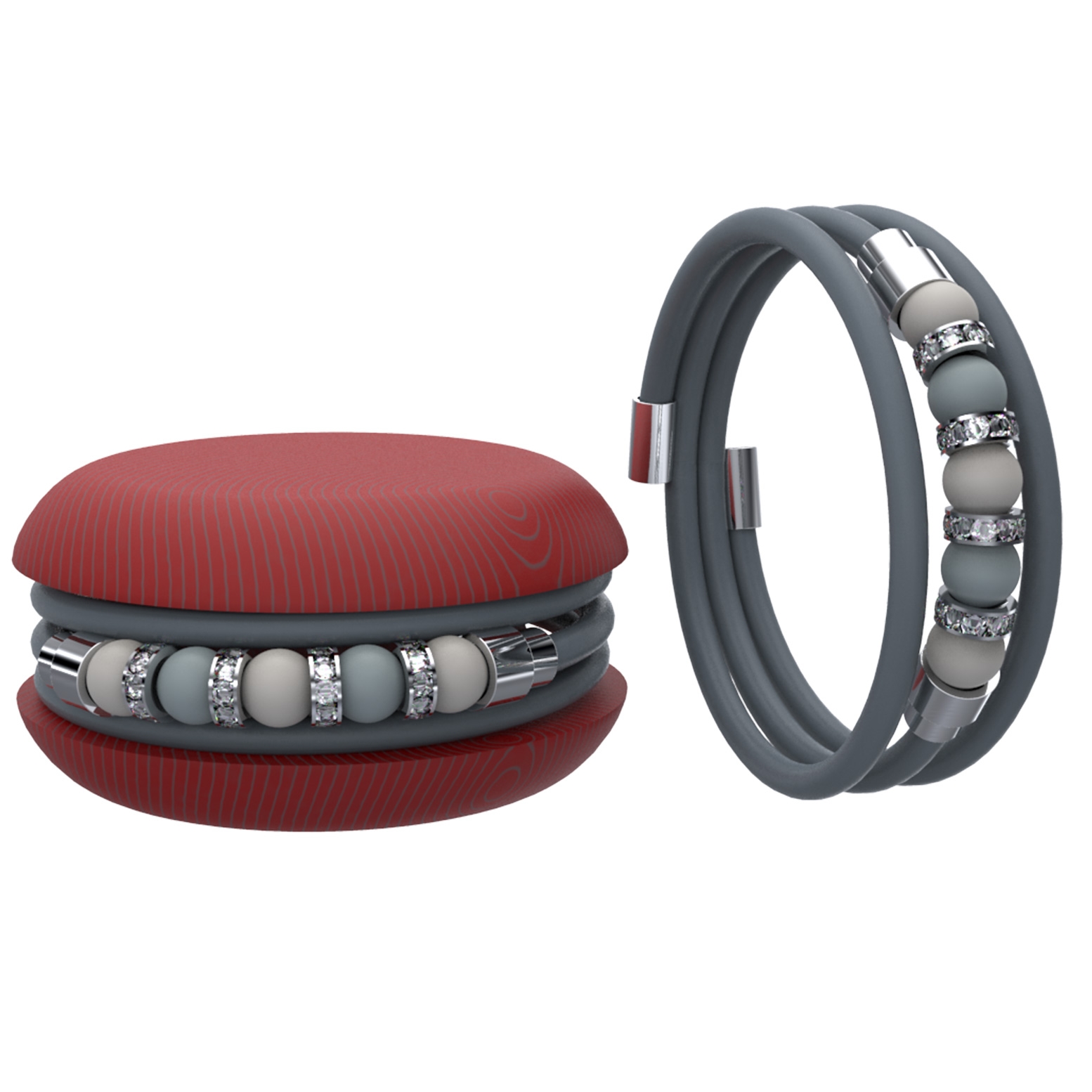 Macaron bracelet pearls Bracciale macaron perle