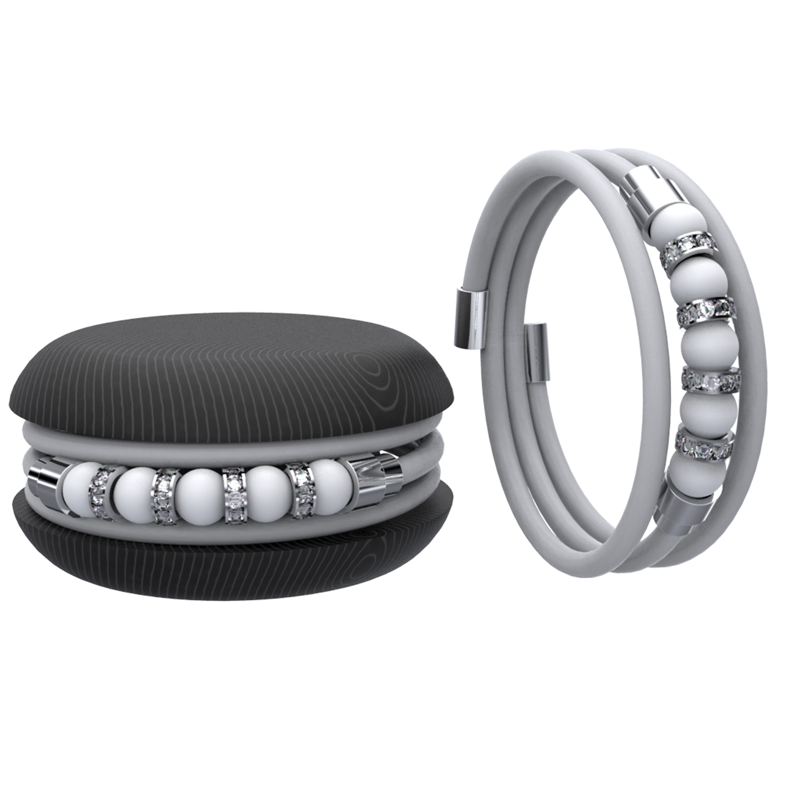 Macaron bracelet pearls Bracciale macaron perle