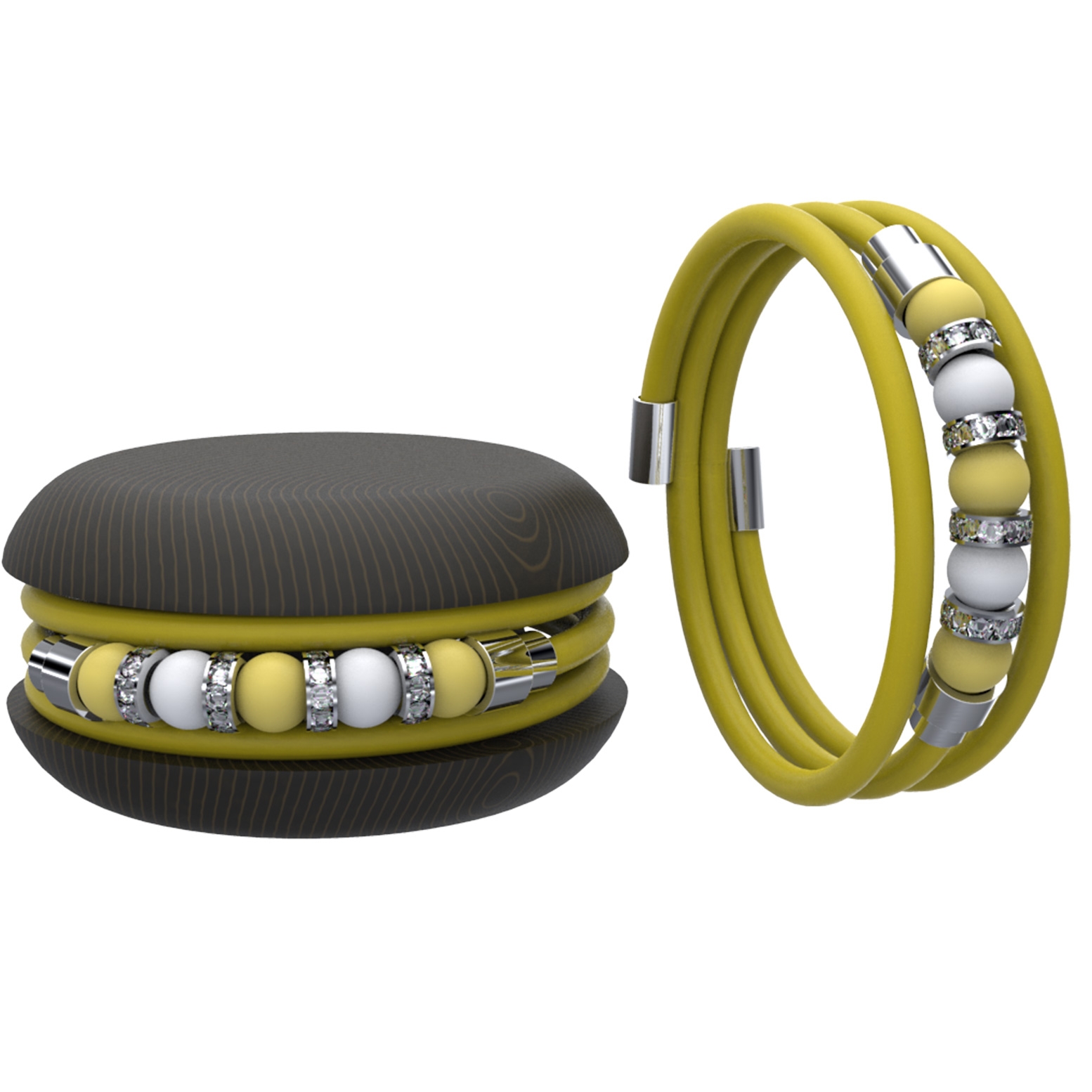 Macaron bracelet pearls Bracciale macaron perle