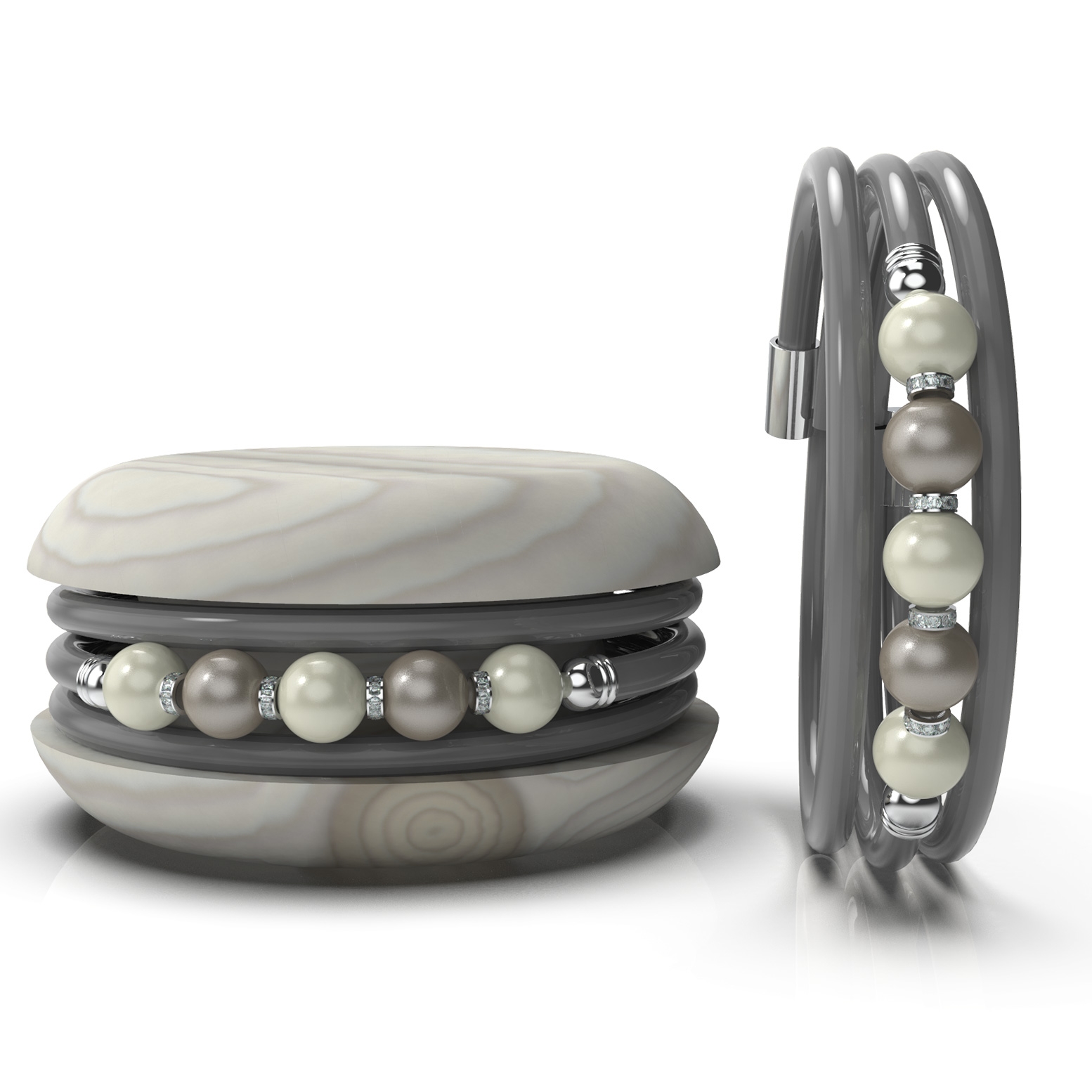 Macaron bracelet pearls Bracciale Macaron Perle