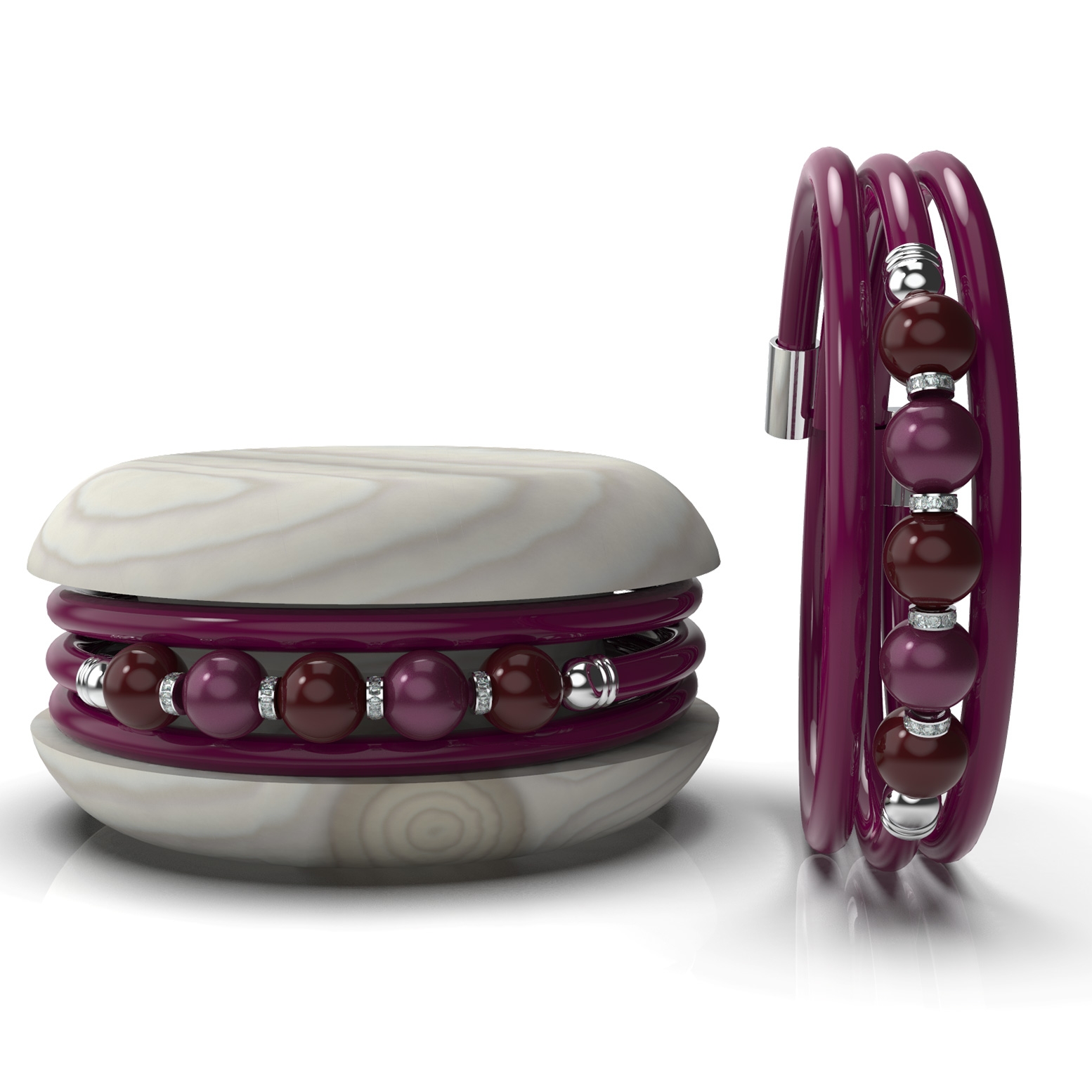 Macaron bracelet pearls Bracciale Macaron Perle
