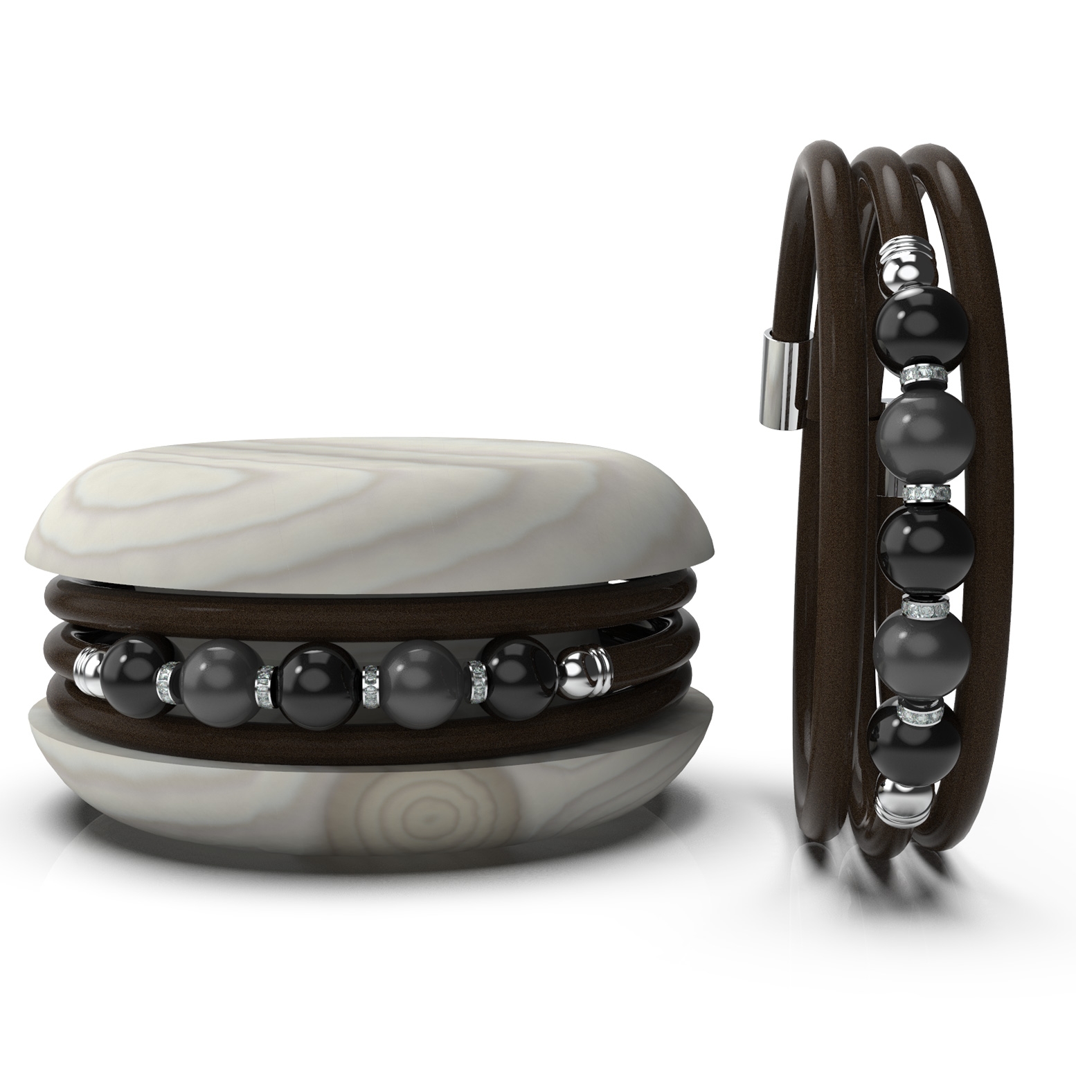 Macaron bracelet pearls Bracciale Macaron Perle
